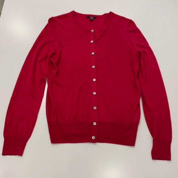 Jacob Sweaters - JACOB Round Neck Red Cardigan with Buttons ~ Size S/M~ BNWOT